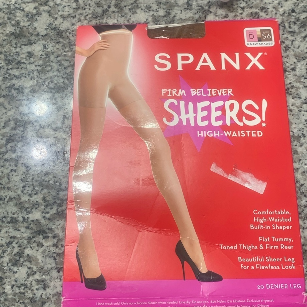 Spanx Womens  full length Firm Believer Sheers Shaper Tights Shade S6 Size D